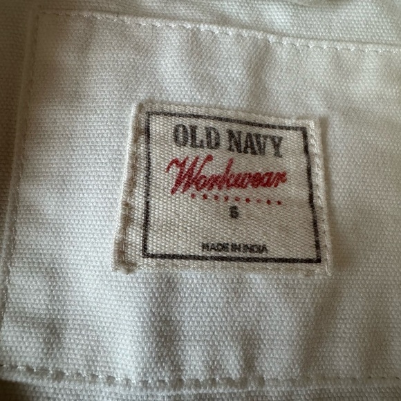 Old Navy Relaxed Magnolia Chore Jacket Ivory Utility Style - Women’s Size Small - Picture 8 of 12